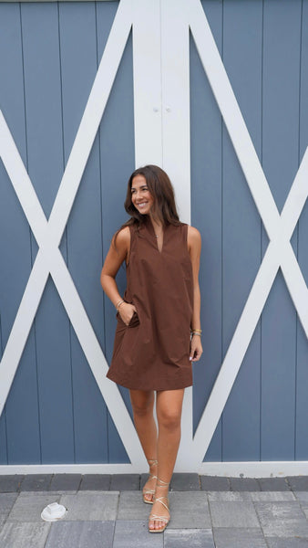 Georgie Dress - Brown