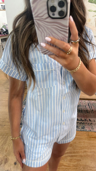 Kensington Stripe Shorty Pajamas