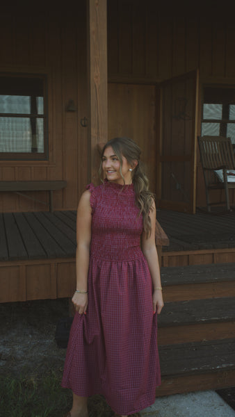 Camryn Plaid Midi