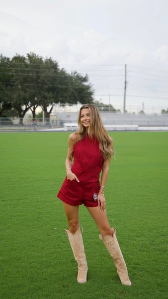 Brynlie Romper - Maroon