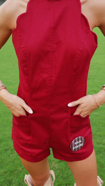 Brynlie Romper - Maroon