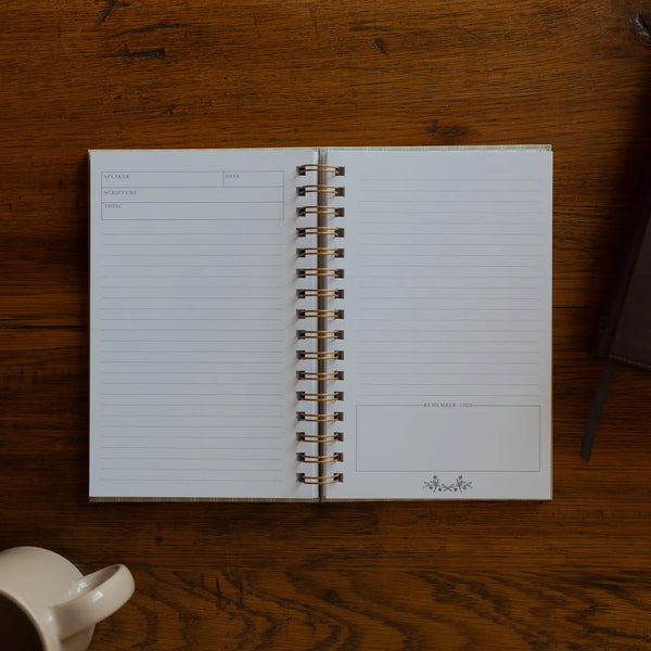 Sermon Notes Journal Pale Stripes