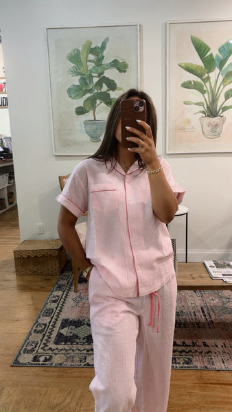 Seersucker Capri Pajamas