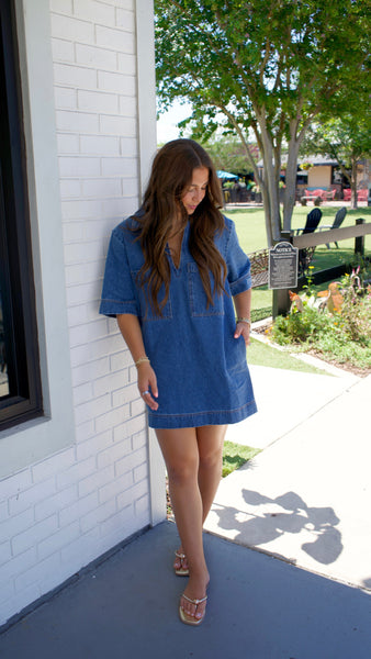 Sonny Mini Dress - Dark Denim