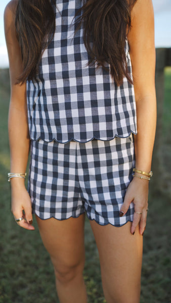 Lexie Gingham Shorts Set