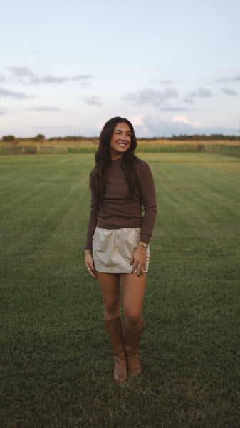 Gia Long Sleeve - Brown