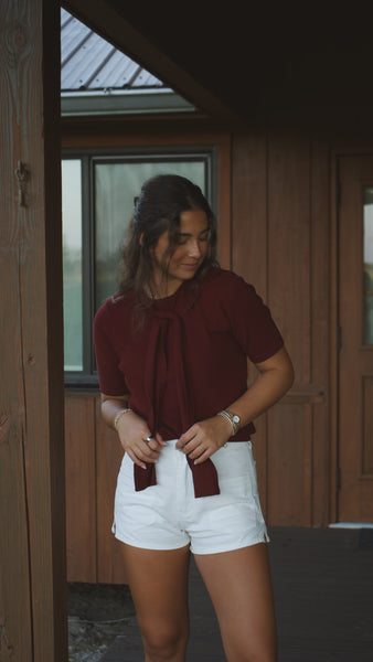 Tate Tie Knit Top