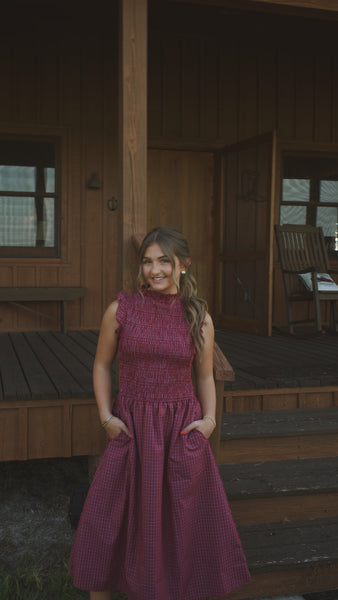 Camryn Plaid Midi
