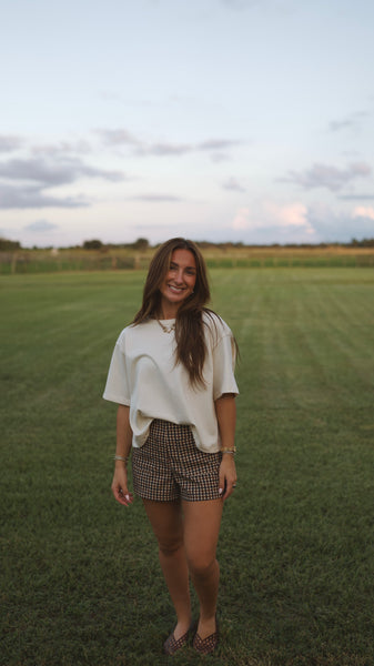 Cropped Tee - Oatmeal