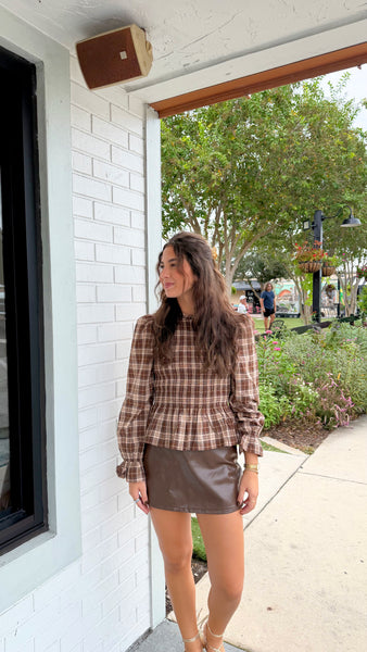 Jade Plaid Top