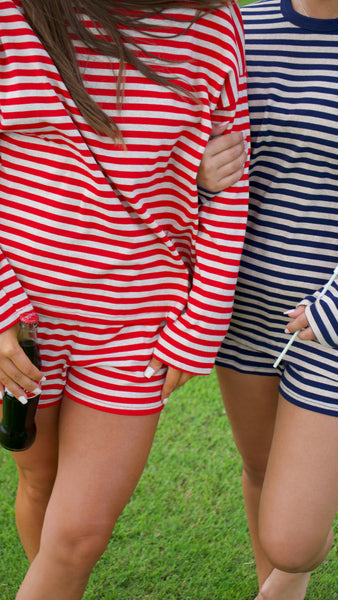 Liberty Babe Stripe Set - Red