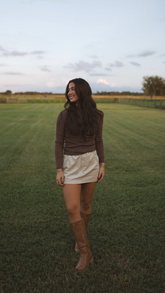 Gia Long Sleeve - Brown
