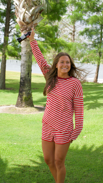 Liberty Babe Stripe Set - Red