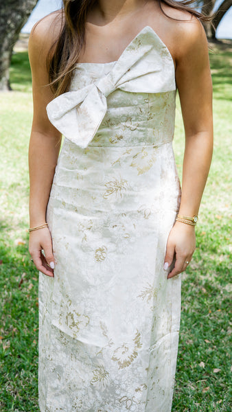 Lola Jacquard Bow Midi