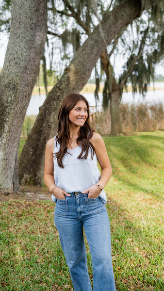 Mattie Cord Top - Blue