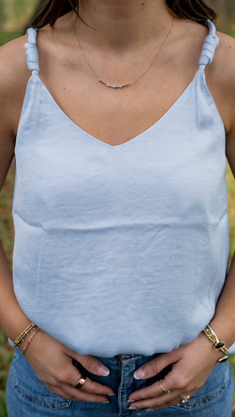 Mattie Cord Top - Blue