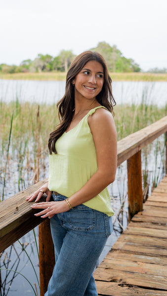 Mattie Cord Top - Green