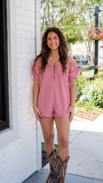 Kiley Gingham Romper