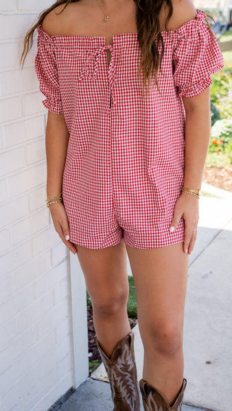 Kiley Gingham Romper