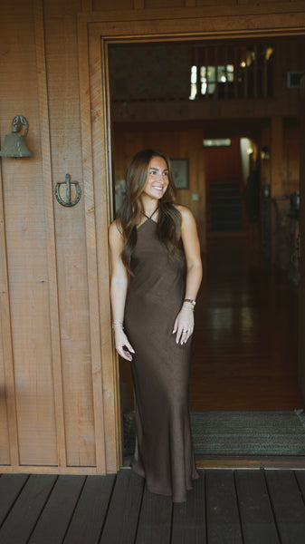 Caden Halter Maxi - Brown