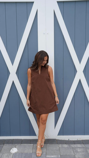 Georgie Dress - Brown